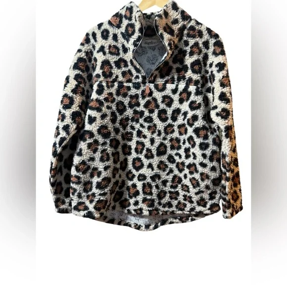 Haptics Sherpa women’s sweater animal print size small - Picture 1 of 14